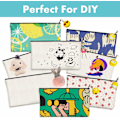 Miniatyrbillede 5 af 5: 8 Pakke Canvas Blyantposer, DIY Lynlåseposer, Kontorartikler