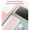 Miniatyrbillede 2 af 5: Tastatur og Mus Combo, Sød Bluetooth Tastatur med Slicent Mus, 3 Justerbare DPI, 2.4G USB Slank Tastatur Mus