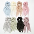 Miniatyrbillede 1 af 5: Hårbånd, Sløjfe Scrunchie, 8 Styk Dobbeltlags Sløjfe Scrunchies,