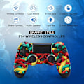 Miniatyrbillede 2 af 5: PS4 Controller Trådløs, med USB C Kabel/1000mAh Batteri/Dobbelt Motorer/6-akset Gyro/3,5 mm Lydjack/Multi Touch Pad/
