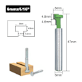 Miniatyrbillede 2 af 5: 3PCS 6mm skaft fræser bits T-slot & T-spor fræser bits, professi