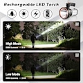 Miniatyrbillede 5 af 5: Genopladelig LED Lommelygte - 8000 Lumen Super Lys Bærbar