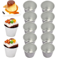 Miniatyrbillede 1 af 5: 10 stk. Aluminium Bagekopper Cupcakeform Muffinsform Darioleforme Bageværktøj