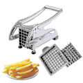 Miniatyrbild 2 av 4: Rostfri pommes frites skärare potatis grönsaksskärare hackare tärningsskärare 2 blad