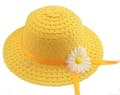 Babyflicka Blomma Gräshätta (Hattens Omkrets 52-54cm, Gul),