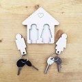 Miniatyrbillede 1 af 5: LAC Træ Par Nøglering, Væghængt Nøglering Valentinsdag Gave Mand