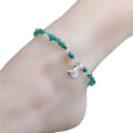 Pikkukuva 5 / 5: 1 kpl Turkoosi Kuoren Ripustimella Varustettu Anklet Boho Ketju Ohut Rantajuhla