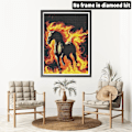 Miniatyrbild 2 av 4: DIY 5D Diamantmålning Komplett Set Häst, Diamantbroderi