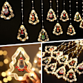 Miniatyrbillede 3 af 5: Julelys, 10 Trælys 120 LED Julepynt Indendørs, Batteridrevet Julevindueslys 9,8