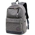 Pikkukuva 1 / 5: Reppu, Canvas Business Travel Backpack, Oppilaitoskoululaukku, Läppärireppu, Ulkoinen USB-latauslaukku kuulokeliitännällä (Harmaa)
