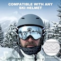 Miniatyrbilde 5 av 5: Over-goggles skibriller (OTG) for menn, kvinner og ungdom, 100% UV-beskyttelse
