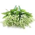 Miniatyrbild 2 av 5: 2 st (Vit) Blommor Utomhus, Liljekonvalj Konstgjord Blomma