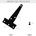 Miniatyrbilde 3 av 5: 8 stk 5 tommer Lett maling Svart T-type Plate Tykkelse T-ord