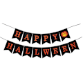 Miniatyrbillede 1 af 5: Happy Halloween Trækflag, Halloween Party Dekoration Banner