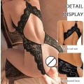 Miniatyrbillede 3 af 5: 1 stk (Sort, L) Sexy Lace Bodysuit til Kvinder Enkeltstykke Frækt