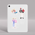 Miniatyrbillede 3 af 4: 50 Stykker Scrapbooking Stickers Mode Stickers til Piger Bullet