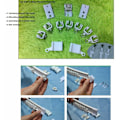 Miniatyrbilde 3 av 5: Foldbar aluminiumsstang (200 cm takmontering) laget av metall og fleksibel plast for vindusgardin, hvit