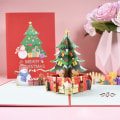 Miniatyrbillede 3 af 5: 1 stk Jule Pop-Up Kort, 3D Pop-up Julekort, Fødselsdag