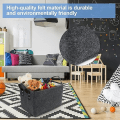 Miniatyrbillede 3 af 5: 1 stk Filt Opbevaringskurv, Sort Opbevaringskurv, Sort Opbevaring