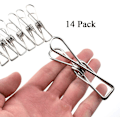 Miniatyrbillede 5 af 5: Tøjpinde Chip Clips Helt i Metal Rustfrit Stål Ingen Rustpletter