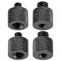 Miniatyrbillede 1 af 5: 4 stk. Kamera Skrue Adapter 1/4\" Han til 3/8\" Hun og 3/8\"