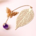 Miniatyrbillede 4 af 5: Metal Leaf Bogmærke, Valentinsdag Fødselsdagsgaver til Kvinder