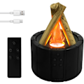 Miniatyrbillede 1 af 5: Flamme-ilddiffusor, bål-æterisk oliediffusor, luftfugter med flammelys med fjernbetjening,