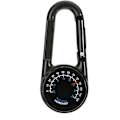 Miniatyrbilde 2 av 5: 1 stk Kompass Camping Klatring Fotturer Mini Metall 3-i-1 Multifunksjonell Karabinkrok Kompass Termometer Snap Hook Nøkkelring Kompass Utendørs Klatring Overlevelse