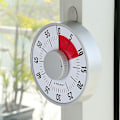 Miniatyrbild 5 av 5: Jättemekanisk timer - 60 minuter - Stora siffror - Fristående eller magnetisk - Timer kök, klassrum - Hantering