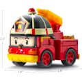 Pikkukuva 5 / 5: Robocar Poli -lelut, Roy DIE-CAST -metalliautot, paloautolelut, taaperon piirretty hätäajoneuvojen leikkiseti, pelastus V