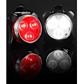 Pikkukuva 5 / 5: LED-polkupyörän valo, ladattava polkupyörän valo edessä ja takana 4 kirkkaustilaa USB-valaistus iskunkestävä vedenpitävä, MTB-maastopyöräilyyn pyöräilijälle lastenvaunut