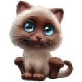 Miniatyrbillede 1 af 5: 1 stk. Simulerede bilstickers, søde 3D katte bilstickers egnet