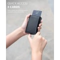 Miniatyrbillede 3 af 5: Sort Anti-Hacking Kort Holder RFID Bifold Læder Tegnebog med