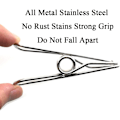 Miniatyrbillede 4 af 5: Tøjpinde Chip Clips Helt i Metal Rustfrit Stål Ingen Rustpletter