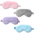 Miniatyrbild 1 av 5: 4 st Plush Ögonmask Mjuk Fluffig Plush Ögonmask Sovmask Justerbar för Barn Vuxna Kvinnor