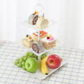 Miniatyrbillede 3 af 5: 1 stk (Hvid, firkantet) Plastik Cupcake Stativ, Kage Display Lagdelt