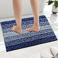 Miniatyrbild 2 av 3: Halkskyddad badrumsmatta, mjuk chenillemikrofiber badrumsmatta, absorberande, maskintvättbar - 43 x 61 cm