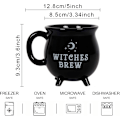 Pikkukuva 4 / 5: Noitavitch Brew -kattila Kahvimuki 300ml/10oz Keramiikka Juoma Mukit, Ihastuttava Noita Potion Teemainen Vesi Kupit, Kaikki