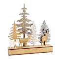 Miniatyrbillede 1 af 4: 1 udskåret træjulebelysning DIY dekoration hjemmeskrivebord