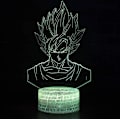 Miniatyrbilde 4 av 5: 3D Optisk Illusionslampe LED Nattelys, 7 Farger Berøringsstyrt Nattbordlampe