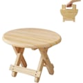 Miniatyrbillede 1 af 5: 1 stk Mini Træfoldestol. Rejse Sæde, Børneskammel,