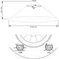 Miniatyrbilde 4 av 5: Hvit 360° sensor taklampe, Takmontering, Infrarød