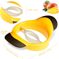 Pikkukuva 2 / 5: Ruostumattomasta teräksestä valmistettu mango-leikkuri, -kuorima ja -jakaja