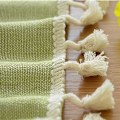 Pikkukuva 5 / 5: 1 x 160 cm pyöreä ruudullinen pöytäliina pomponeilla keittiöön