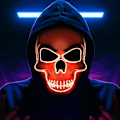 Pikkukuva 1 / 5: Pelottava Halloween-naamio, LED-Halloween-naamio 3 valaistustilalla, Pelottavat LED-naamiot Cosplaylle