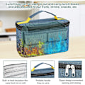 Miniatyrbild 3 av 5: 1400 ml Lunchbox med 3 fack (Grön) - 2-lagers Bentobox