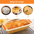Miniatyrbilde 2 av 5: Silikon Brødform, 29*13*6cm Brød Baking Form, Rektangulær Brød Baking Form