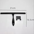 Miniatyrbillede 2 af 5: 12 tommer sort glasskraber + firkantet krog