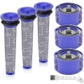 Miniatyrbillede 1 af 5: Udskiftningsfiltersæt Kompatibelt med Dyson V6 Absolute Ledningsfri Støvsugere, Udskift # 966741-01, 965661-01