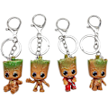Miniatyrbillede 1 af 5: 4 stk. Baby Groot nøglering Guardians of the Galaxy, klassisk film actionfigur, perfekt som gave